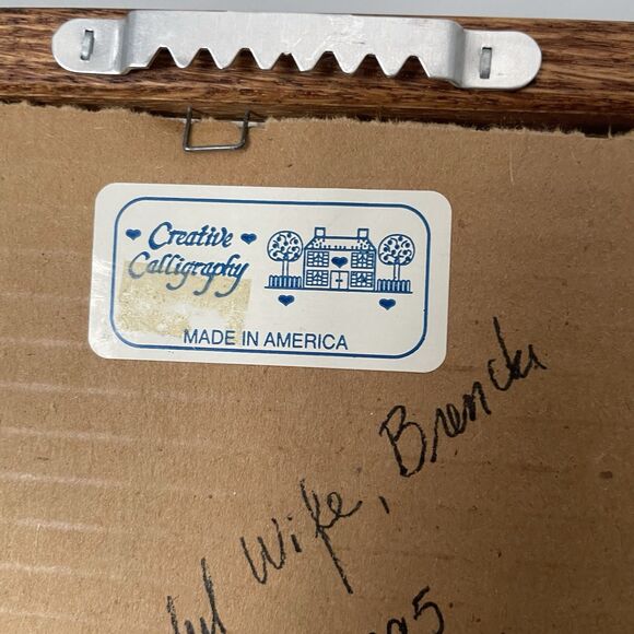 Vintage Wood Frame Wall Decor "The Very Best Love Stories Have No Endings" 9x11 - Picture 6 of 6